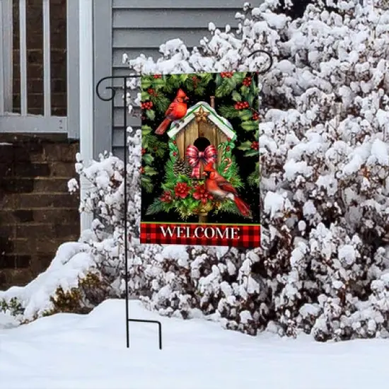 Briarwood Lane Winter Christmas Garden Flag 12x18 For Outdoor Holiday Birdhouse For Christmas Garden Flag Flags For Outside image {3}