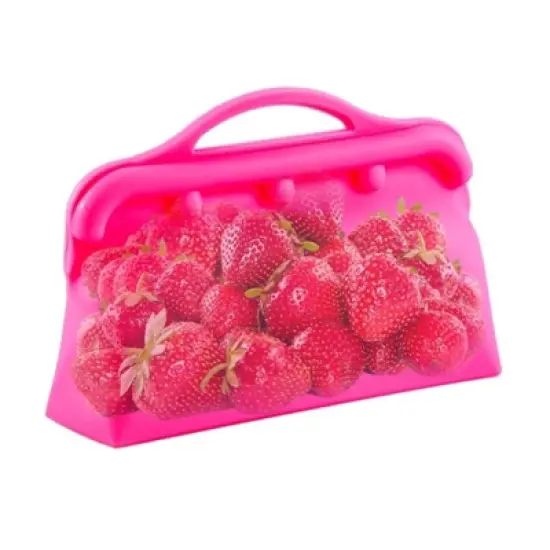 3 Pack Reusable Silicone Food Storage Snacks Bags, Dishwasher and Microwave Safe, Plastic and BPA Free by Innovative Technology Products Corp image {1}