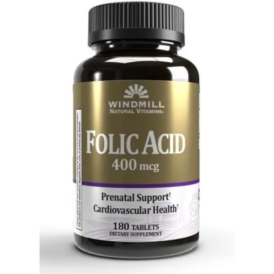 Windmill Folic Acid 400 mcg - 180 Tablets image {3}