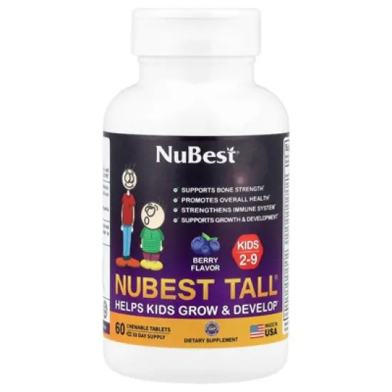 NuBest Tall&reg;, Kids Ages 2-9, Berry, 60 Chewable Tablets image {4}