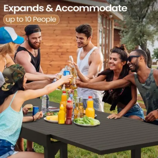 Crestlive Products Modern Aluminum Outdoor Dining sets Expandable Patio Dining Table with arm chairs for 4-10 People Outside image {4}