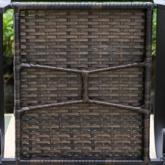 5pc Patio Dining Set with Table & Wicker Rattan Chairs with Cushions - Captiva Designs image {11}