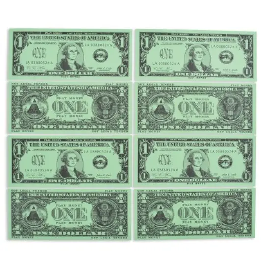 Learning Advantage One Dollar Play Bills, Set of 100 image {3}