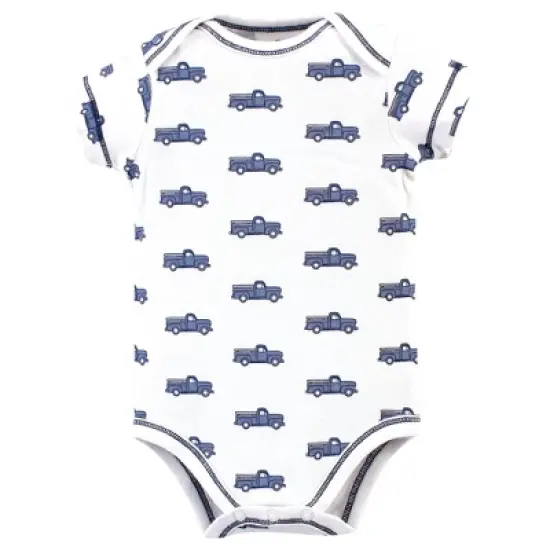 Touched by Nature Baby Boy Organic Cotton Bodysuits 5pk, Truck image {4}