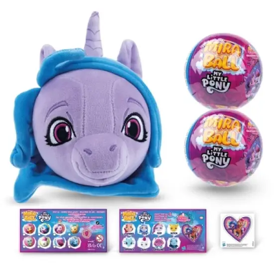 My Little Pony MiraBall, 3-in-1 Surprise, Blind Box Toys for Kids - Collectable Characters from TV Shows - Metal Ball, Plush, Stickers, White Ribbon image {9}