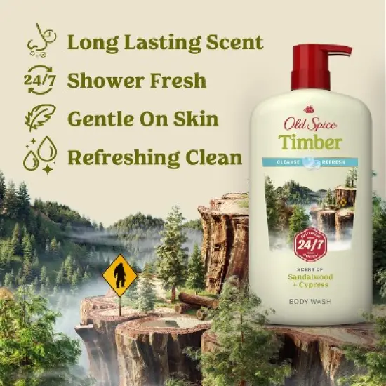 Old Spice Men's Body Wash Timber with Sandalwood - 30 fl oz image {3}