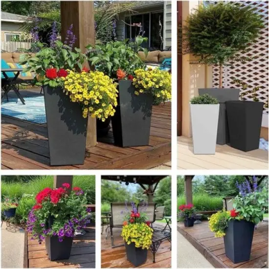 Bloem Finley Indoor/Outdoor Plastic Square Planter, 20in image {7}