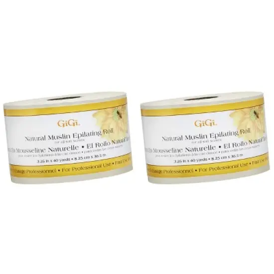 GiGi Natural Muslin Epilating Roll - 3.25 x 40 Yards"" (PACK OF 2) image {4}