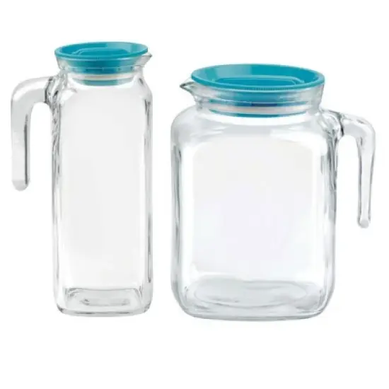 Bormioli Rocco Frigoverre Classic Jug 67.75 oz - with Teal Lid image {1}