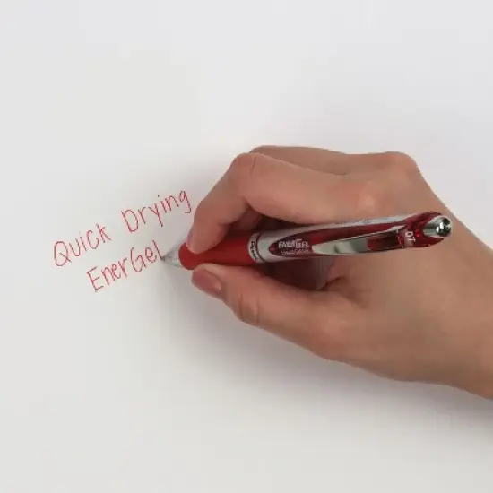 Pentel EnerGel RTX Retractable Liquid Gel Pen .7mm Black/Gray Barrel Red Ink BL77B image {3}