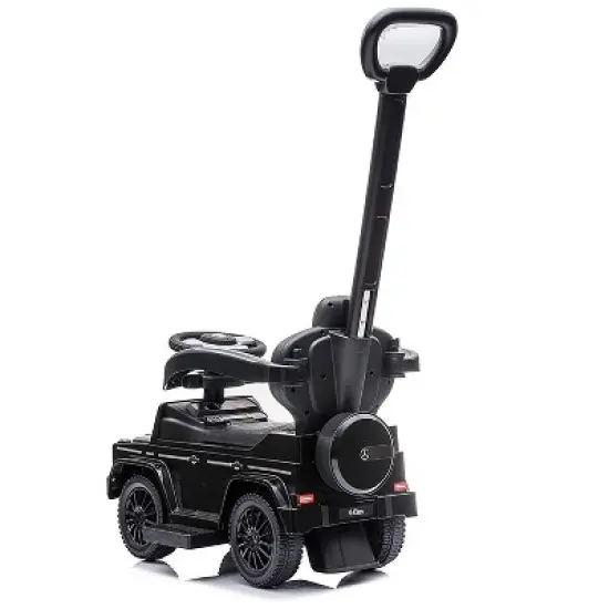 Best Ride On Cars Kids Outdoor Stroller Mercedes G-Wagon 3-in-1 Push Car with Detachable Handle, Safety Rails, and Working Horn image {2}
