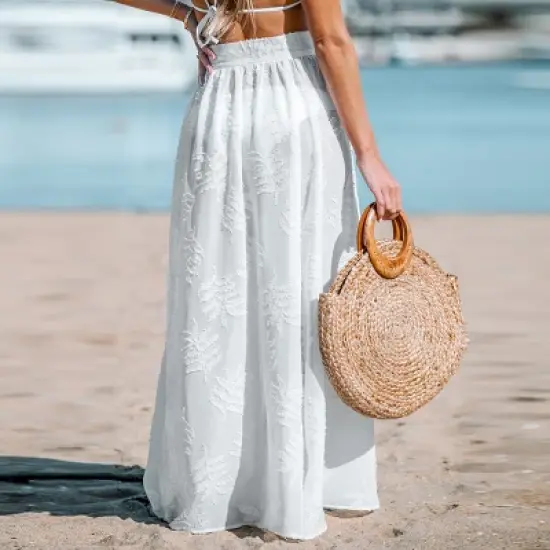 Women's Belted Jacquard Cover-Up Bottom - Cupshe image {2}