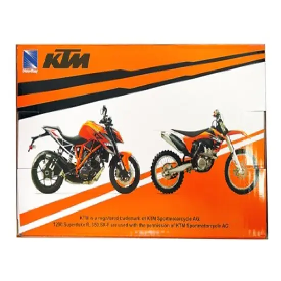 KTM 450 SX-F Dirt Bike Motorcycle Orange and White 1/12 Diecast Motorcycle Model by New Ray image {1}