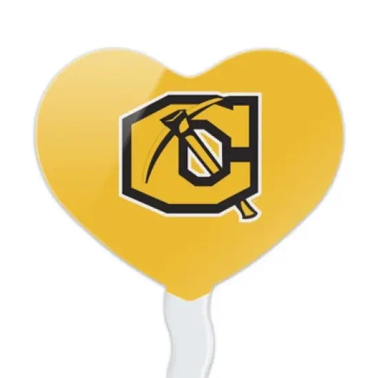 Cameron University Primary Logo Heart Love Cupcake Picks Toppers Decoration Set of 6 image {1}