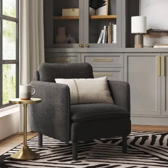 Square Back Accent Chair Black - Threshold&trade; image {1}