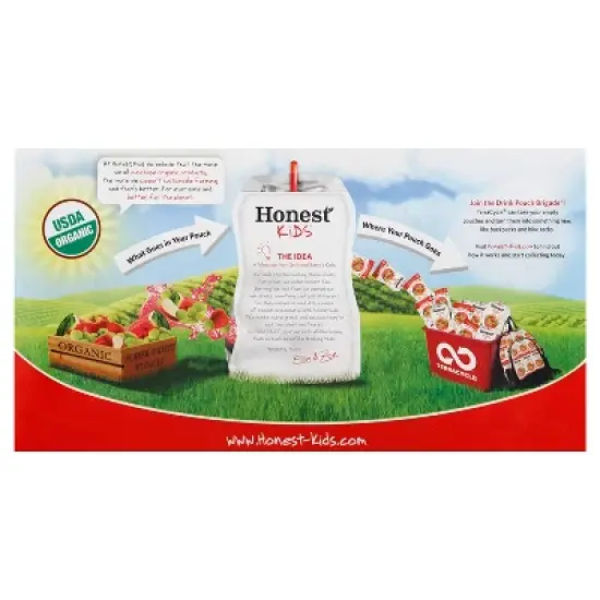 Honest Kids Super Fruit Punch Organic Juice Drinks - 8pk/6.75 fl oz Pouches image {6}