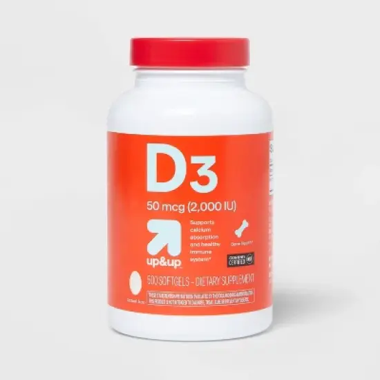 Vitamin D3 Dietary Supplement Softgels - up&up&trade; image {5}
