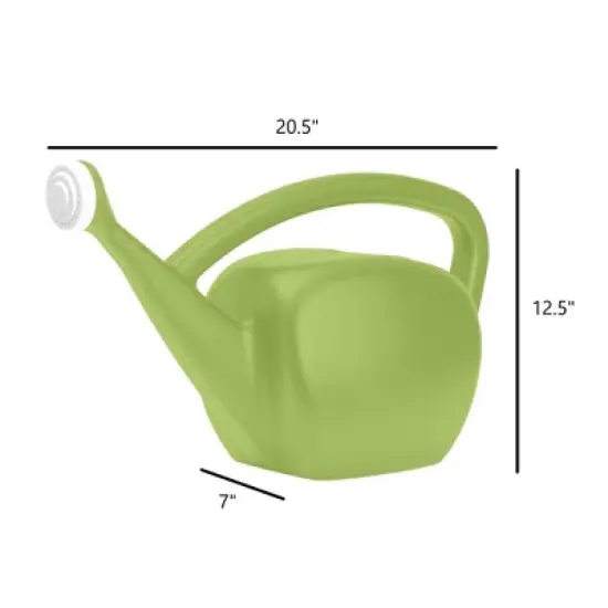 Root & Vessel Mid Century Modern Plastic Watering Can, Green, 2 Gallon image {2}