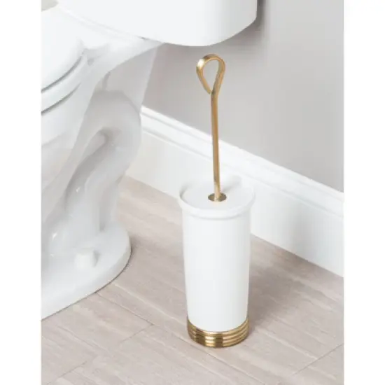 mDesign Plastic Toilet Bowl Brush & Holder, Non-Skid Base image {1}