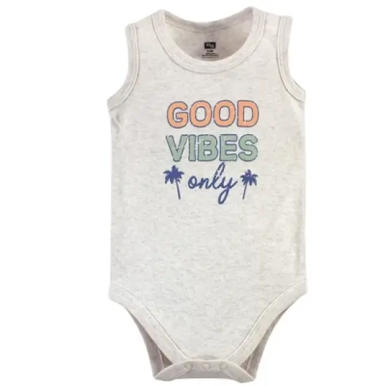 Hudson Baby Infant Boy Cotton Sleeveless Bodysuits 5pk, Gone Surfing image {2}