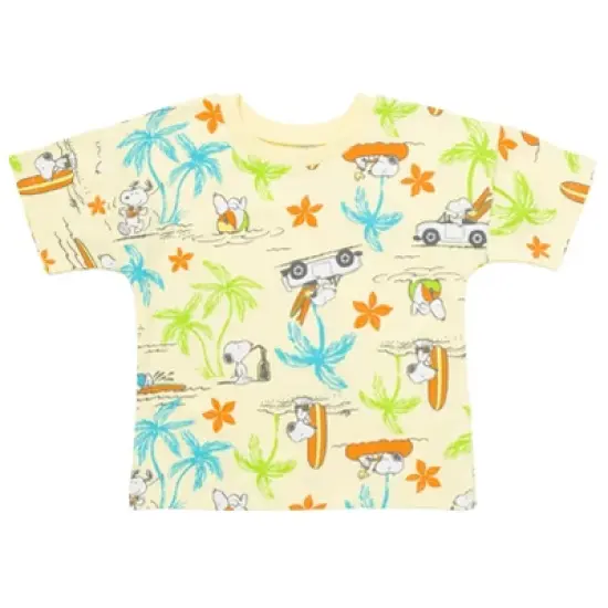 PEANUTS Snoopy Woodstock Baby French Terry T-Shirt and Shorts Outfit Set Infant image {3}