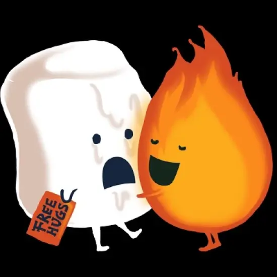 Junior's Design By Humans Fire Hug By radiomode T-Shirt image {1}