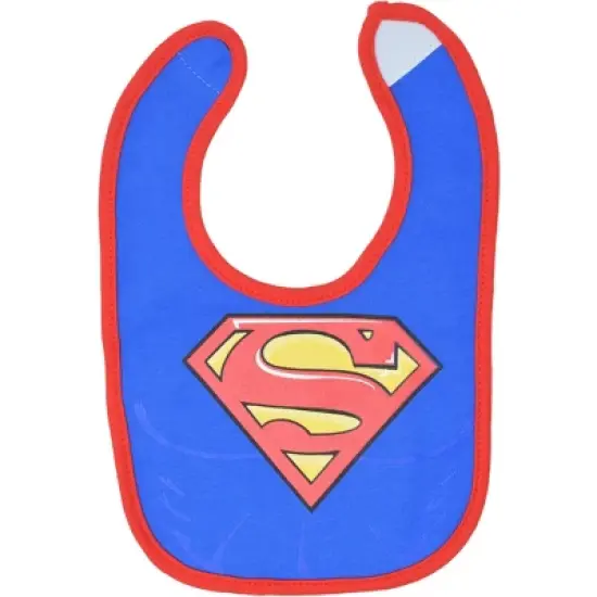 DC Comics Justice League Batman Superman Green Lantern The Flash Aquaman Baby Boys 6 Pack Bib  image {4}