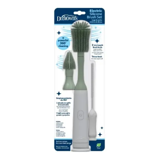 Dr. Brown's Electronic Baby Bottle Brush Cleaning Set - 3pk image {1}