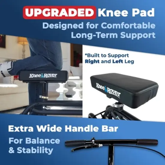 KneeRover Economy Steerable Knee Scooter Black image {2}