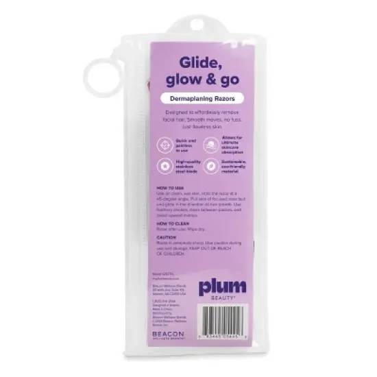 Plum Beauty Dermaplaning Facial Razors - 3pk image {2}