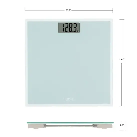 Thinner Glass Weight Scale Silver image {6}