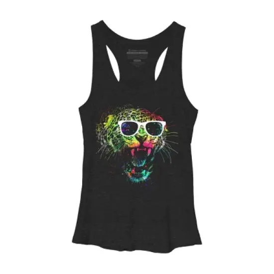 Women's Design By Humans Technicolor Jaguar By clingcling Racerback Tank Top image {3}