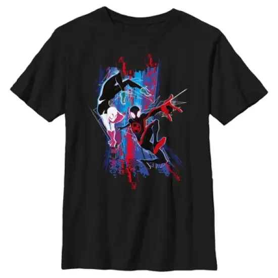 Boy's Spider-Man: Across the Spider-Verse Miles Morales and Spider Gwen T-Shirt image {4}