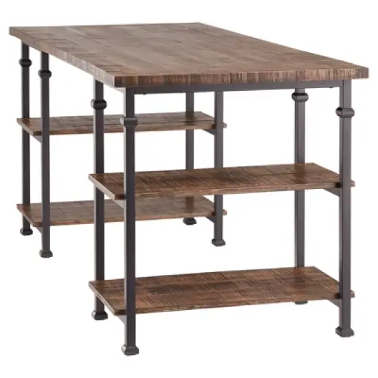 Ronay Wood Writing Desk with Storage - Inspire Q image {2}