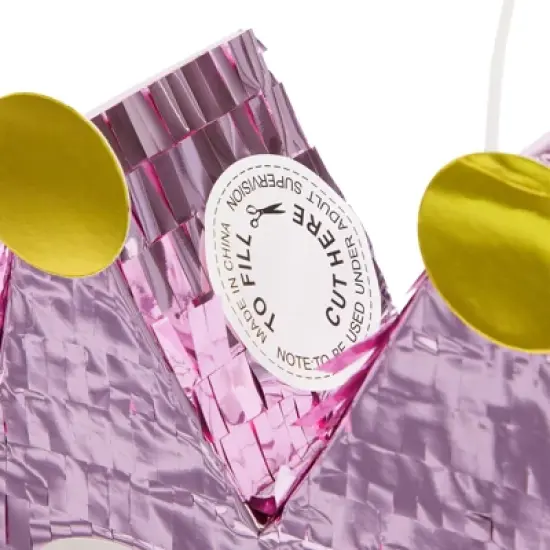 Blue Panda Small Princess Crown Pinata for Girls Birthday Party Supplies, Princess Party Decorations, Pink Foil, 16 x 10.5 In image {2}