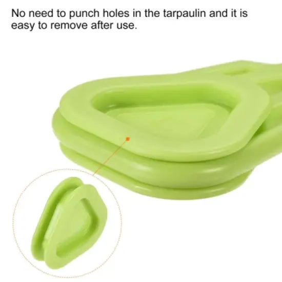 Unique Bargains Tent Clips Plastic Triangle Movable Snaps for Outdoor Camping Awning Banner Cover 10 Pcs image {4}