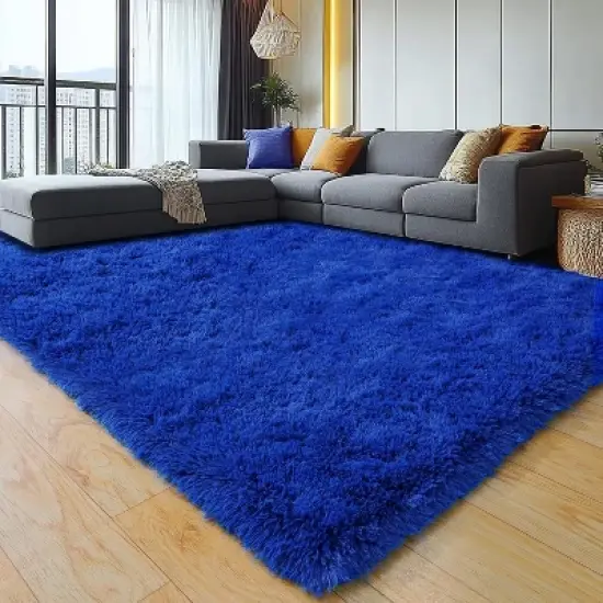 LOVEVOOK Area Rugs for Living Room Bedroom, Fluffy Shag Rugs, Modern Indoor Floor Carpet for Home Decor Aesthetic 4x6 Feet image {11}