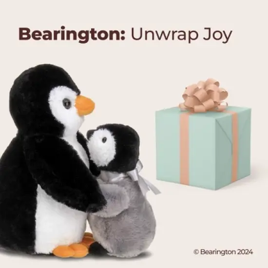 Bearington Wiggles and Wobbles Plush Stuffed Animal Penguin with Baby, 10 inches image {4}