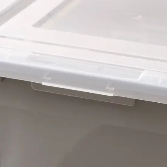 IRIS 3pk Letter and Legal File Boxes Gray: Plastic File Organizer & Storage Bin for Hanging Files image {4}