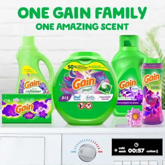 Gain flings! Liquid Laundry Detergent Pacs - Moonlight Breeze image {9}