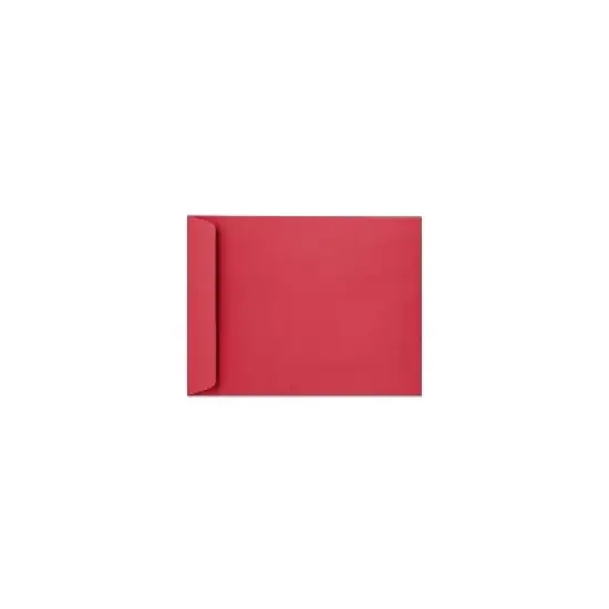 LUX 10" x 13" 60lbs. Open End Envelopes Holiday Red 50/Pack FE-7300-15-50 image {1}