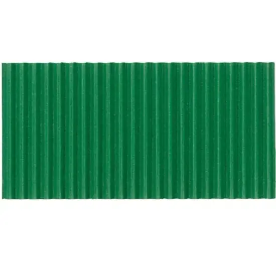 Corobuff Solid Color Corrugated Paper Roll, 48 Inches x 25 Feet, Emerald Green image {1}
