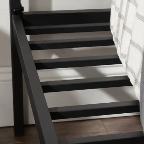 Queen Cannery Bridge Platform Bed Black - Sauder image {4}