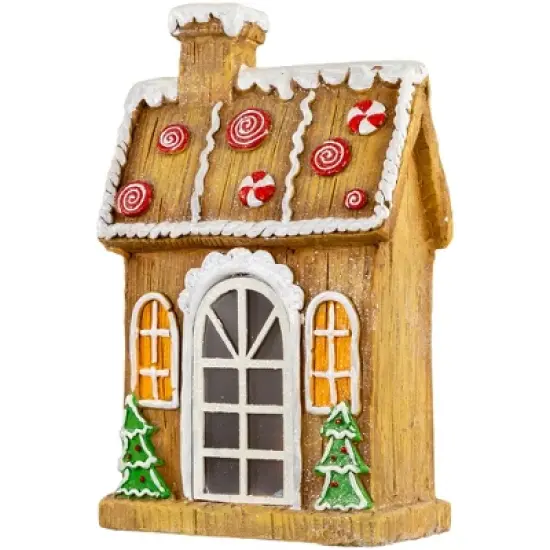Northlight LED Lighted Peppermint Gingerbread House Christmas Decoration - 14" image {3}