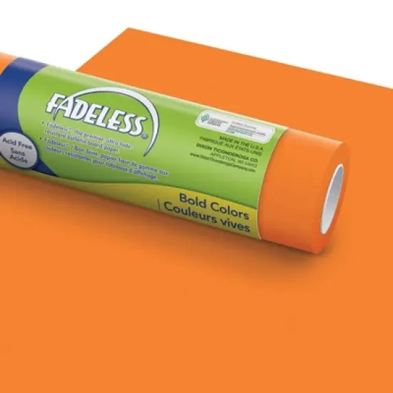 4pk 4'x12' Fadeless Bulletin Board Art Paper Orange - Pacon: Teaching Aid, Grades 1-10, 3+ Years, 4 Pieces image {2}