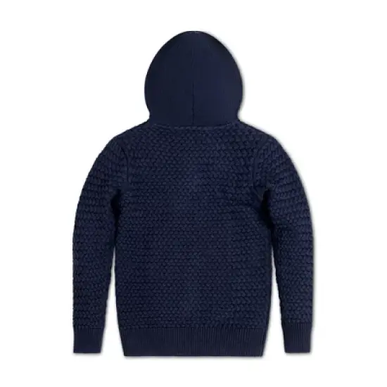 Hope & Henry Boys' Long Sleeve Hooded Half Zip Sweater, Infant image {2}