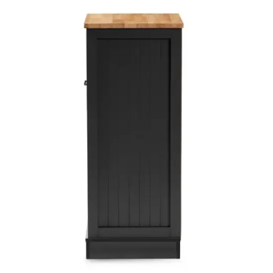 Marcel Oak Finished Kitchen Cabinet Gray/Brown - Baxton Studio image {2}