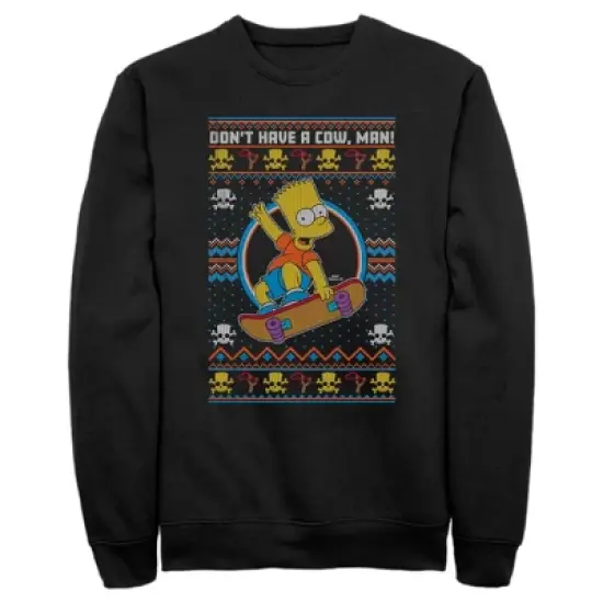 Men's The Simpsons Bart Don't Have a Cow, Man! Sweater Print Sweatshirt image {3}