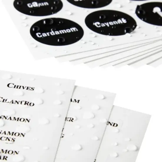 Talented Kitchen 4 Stainless Steel Spice Racks Wall Mount Organizer for Cabinet Door w/ 24 Empty 4oz Glass Jars, 269 Clear Seasoning Labels, 2 Styles image {5}