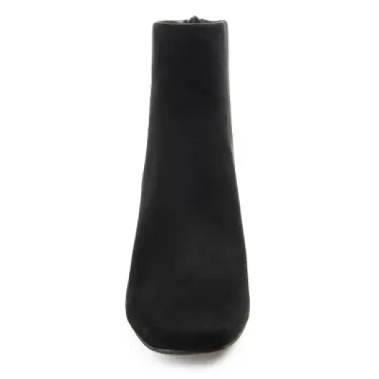 Journee Collection Womens Audrina Tru Comfort Foam Back Heel Zip Stacked Heel Booties image {5}